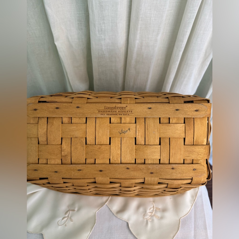 Longaberger Large Desktop Basket Woodcrafts Divider Protector Organizer Set - Picture 3 of 6
